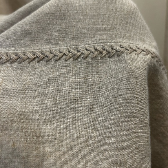 J. Jill Midi Linen Dress Pockets Size Small Tall - Picture 5 of 11